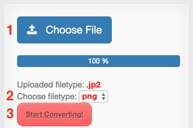 How to convert JP2 files online to PNG